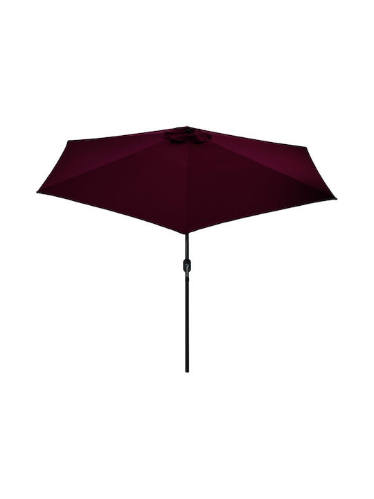 Umbrelă Rotundă Metalică Burgundy Φ3xÎnălțime2.22m