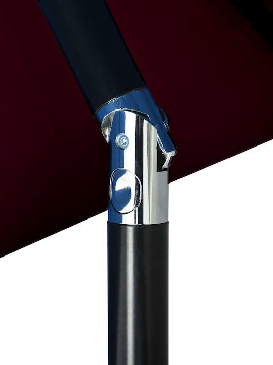 Umbrelă Rotundă Metalică Burgundy Φ3xÎnălțime2.22m