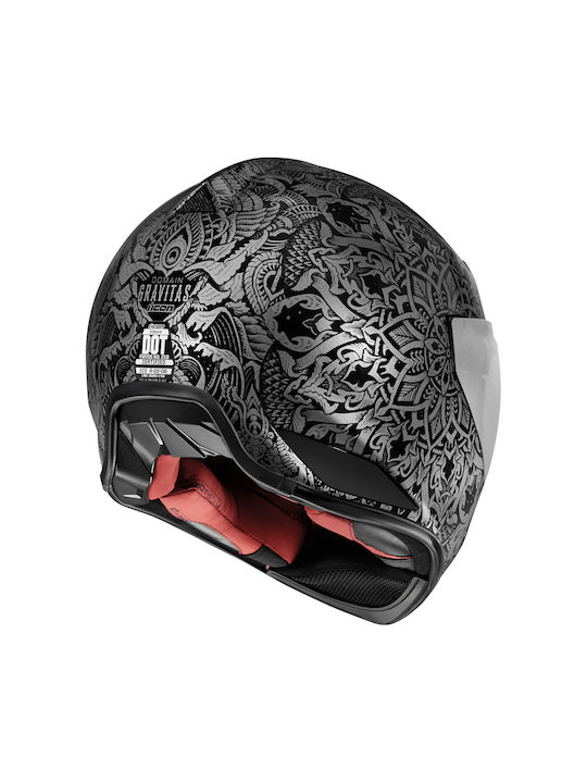 Icon Domain Gravitas Motorradhelm Volles Gesicht ECE 22.06 1520gr