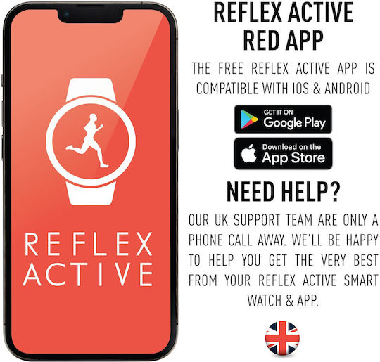 Reflex Active Series 13 36mm Αδιάβροχο Smartwatch με Παλμογράφο (Ροζ)