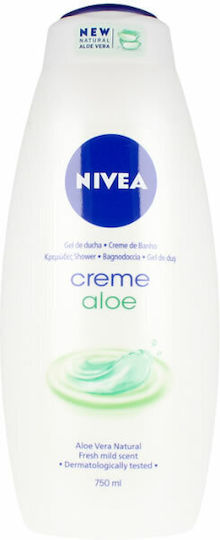 Nivea Creme Aloe Κρεμώδες Αφρόλουτρο με Aloe Vera & Άρωμα Πούδρα 750ml