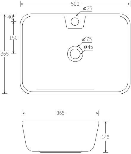 Soncera Sofia 00 Επικαθήμενος Νιπτήρας Πορσελάνης 50x36.5x14.5cm Λευκός
