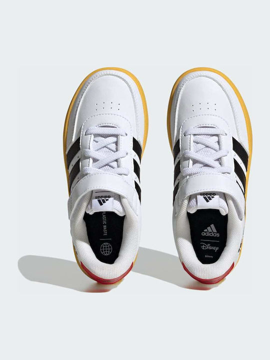 Breaknet x Disney Mickey Mouse Kids Sneakers with Scratch Cloud White / Core Black / Bold Gold
