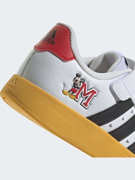 Breaknet x Disney Mickey Mouse Kids Sneakers with Scratch Cloud White / Core Black / Bold Gold