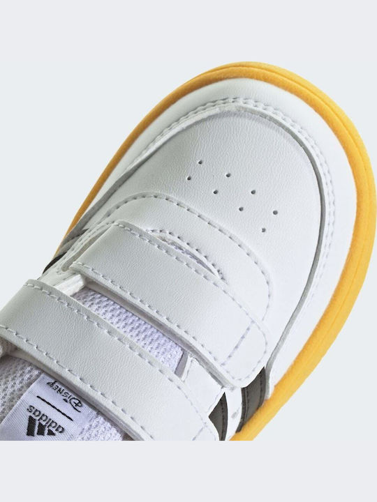 Breaknet x Disney Mickey Mouse Kids Sneakers with Scratch Cloud White / Core Black / Bold Gold