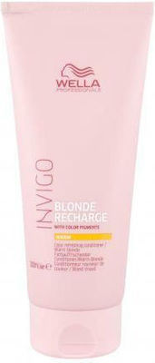 Wella Professionals Invigo Blonde Recharge Warm Blonde Conditioner για Προστασία Χρώματος για Βαμμένα Μαλλιά 200ml