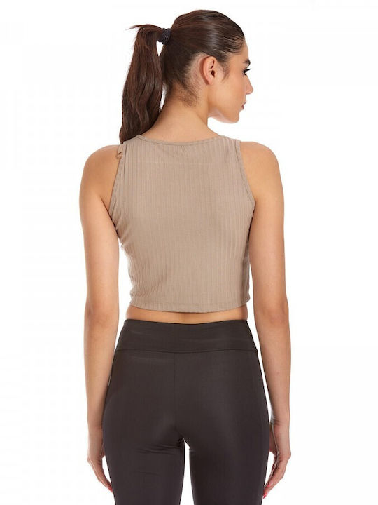 Bluza Damă Sport Fără Mâneci Bej