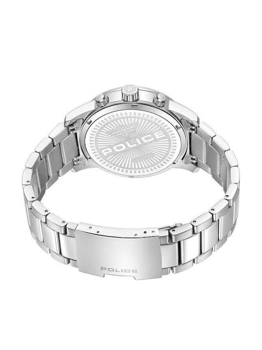 Police Avondale Men's Watch Battery with Silver Metal Bracelet