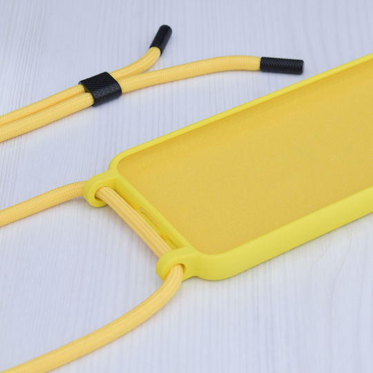 Techsuit Задна корица Силикон с Каишка Жълт (Oppo Reno8 T)