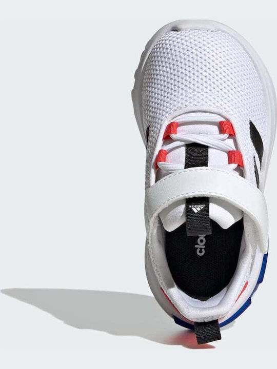 Racer TR23 Kids Sports Shoes Running with Hoop & Loop Closure Cloud White / Core Black / Bright Red
