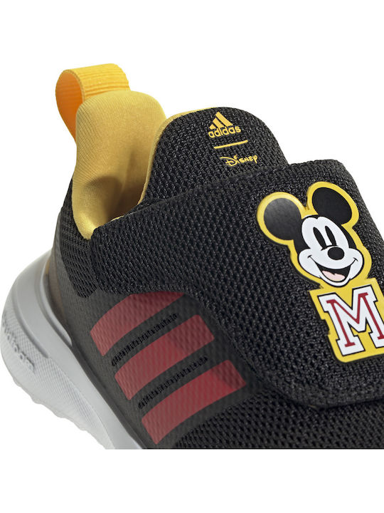 Fortarun Fortarun x Disney Mickey Mouse Kids Sports Shoes Running with Hoop & Loop Closure Core Black / Better Scarlet / Bold Gold