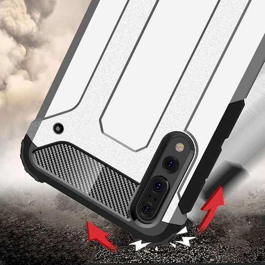 Techsuit Hybrid Back Cover Πλαστικό / Σιλικόνης Μαύρο (Huawei P20 Pro)