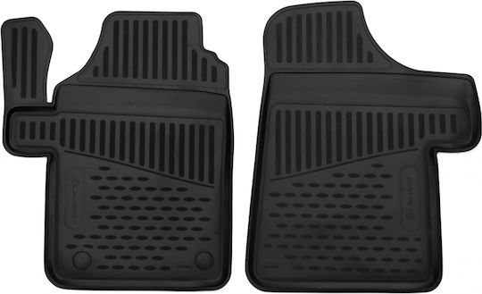 Novline Front Mats 2pcs Tray Type for Mercedes-Benz Viano 2003-2014 Black