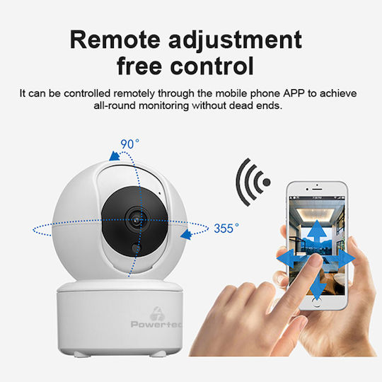 Powertech PT-1085 IP Cameră de Supraveghere Wi-Fi Full HD+ 3MP cu Comunicare Bidirecțională și Lentilă 3.6mm