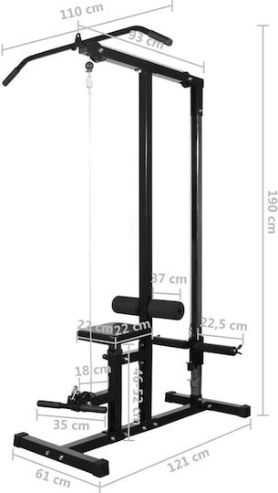 vidaXL Πολυόργανο Γυμναστικής με Βάρη 40kg
