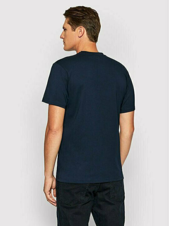 Helly Hansen Box Ανδρικό T-shirt Navy Μπλε με Λογότυπο