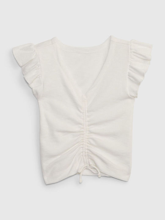 GAP Kids Blouse Short Sleeve White