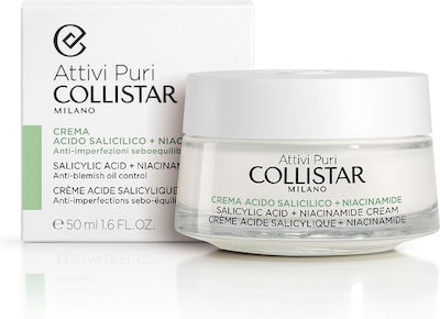 Collistar Attivi Puri Salicylic Acid + Niacinamide Κρέμα Προσώπου Ημέρας για Λάμψη 50ml