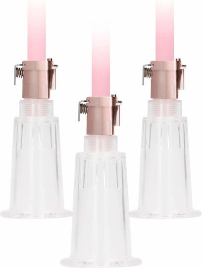 Shots Medium Triple Pump Set for Clitoris & Nipples Pink