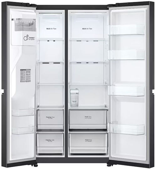 LG Ψυγείο Ντουλάπα 635lt Total NoFrost Υ179xΠ91.3xΒ73.5εκ. Μαύρο GSLV71MCTD