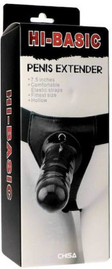 Chisa Novelties Harness με Dildo 19cm σε Μαύρο Χρώμα