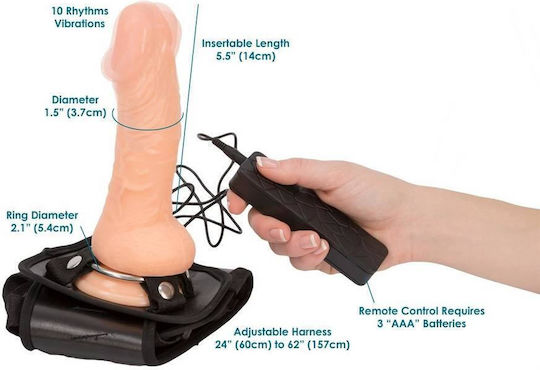 Excellent Power Excellent Power Industrial Gurtzeug mit Dildo 17cm in Schwarz Farbe