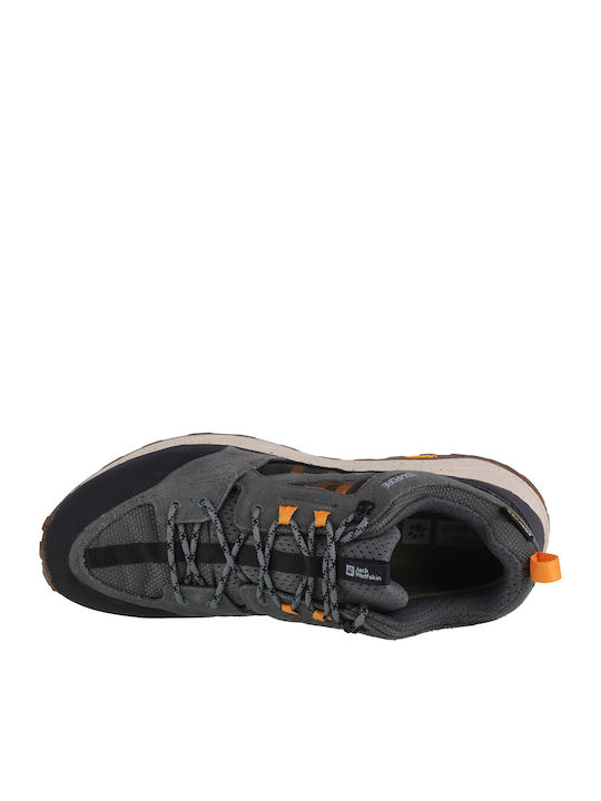 Jack Wolfskin Terraquest Texapore Low Ανδρικά Ορειβατικά Παπούτσια Αδιάβροχα Γκρι