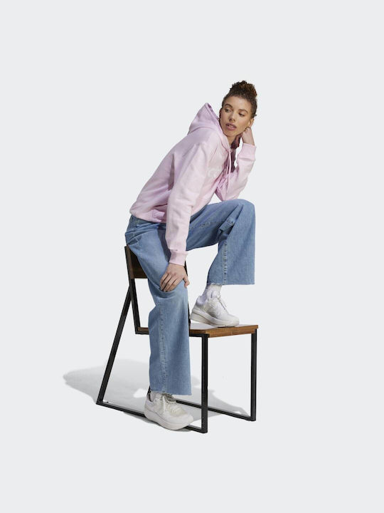 Adidas Essentials Linear Women's Hooded Sweatshirt Pink