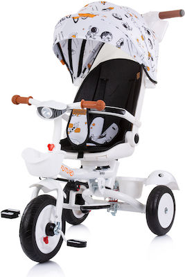 Chipolino Kids Tricycle With Sunshade & Storage Basket for 1.5+ Years White