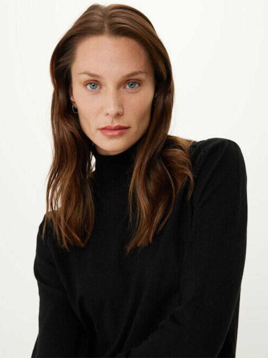 Women's Long Sleeve Turtleneck Sweater Black