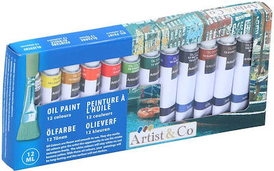 Artico Tempera Colour Paint Tube 12ml Multicolour 12pcs