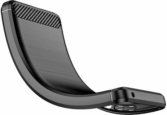 Techsuit Carbon Back Cover Σιλικόνης Μαύρο (Moto G31)