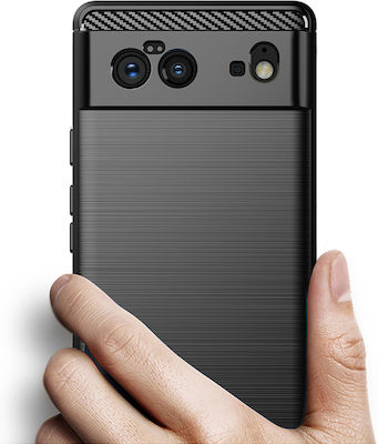 Techsuit Carbon Back Cover Σιλικόνης Μαύρο (Google Pixel 6)