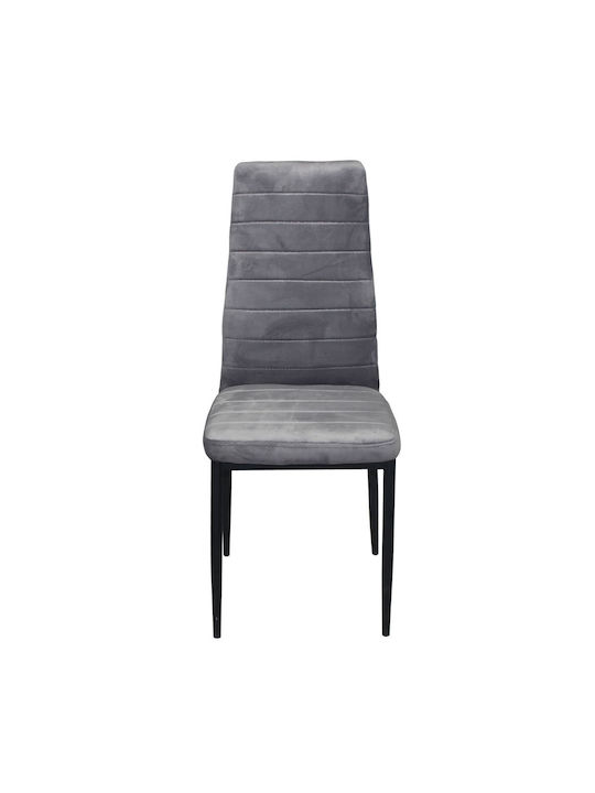 Jetta Scaune Sala de mese Catifelate Gri 6buc 42x49x98buc
