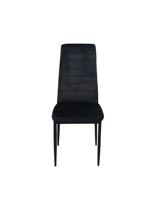 Jetta-I Dining Room Fabric Chair Black 42x49x98cm 6pcs