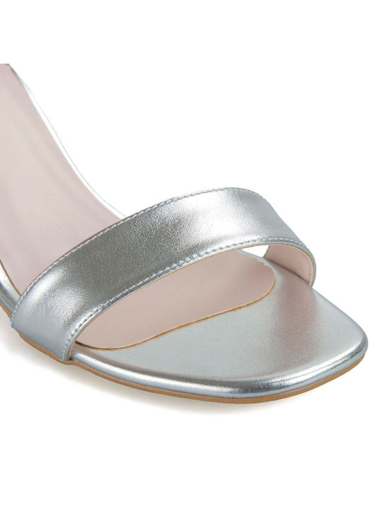 Silia D Women's Sandals with Ankle Strap Silver