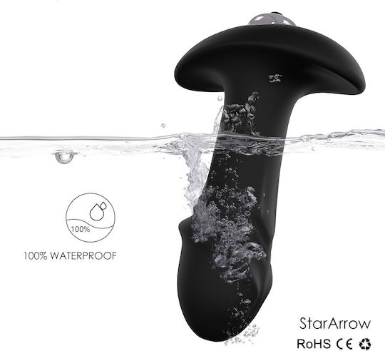La Lolita Amsterdam Stararrow Πρωκτική Σφήνα με Δόνηση Μαύρη 10cm