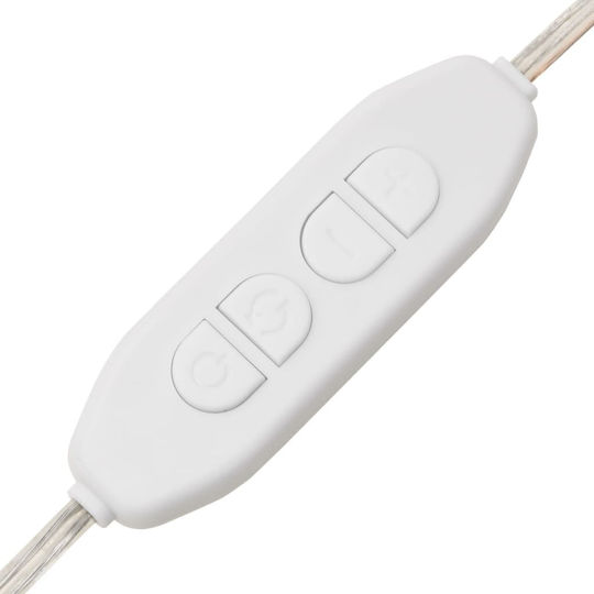 vidaXL Oglindă de Perete Ovală cu Ramă din & Iluminare LED 20x50cm 1buc
