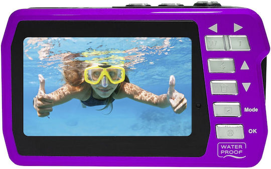 EasyPix Aquapix W3048 Edge Compact Φωτογραφική Μηχανή 13MP με Οθόνη 3" και Ανάλυση Video 2688 x 1520 pixels Μωβ