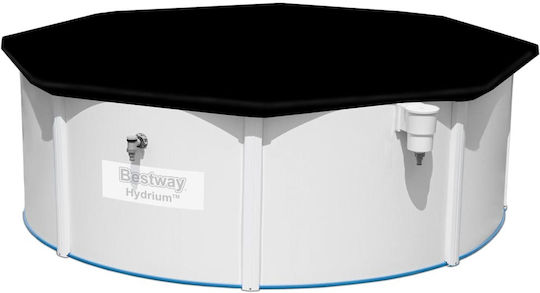 Bestway Flowclear Χειμερινό Προστατευτικό Κάλυμμα Πισίνας Στρογγυλό Διαμέτρου 396εκ. Μαύρο