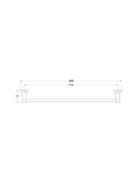 Sparke Single Wall-Mounted Bathroom Rail Bronze