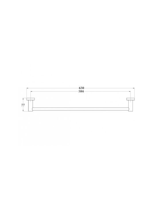 Sparke Single Wall-Mounted Bathroom Rail Bronze