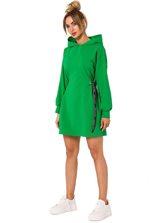 MOE M730 Mini Dress with Hood Green