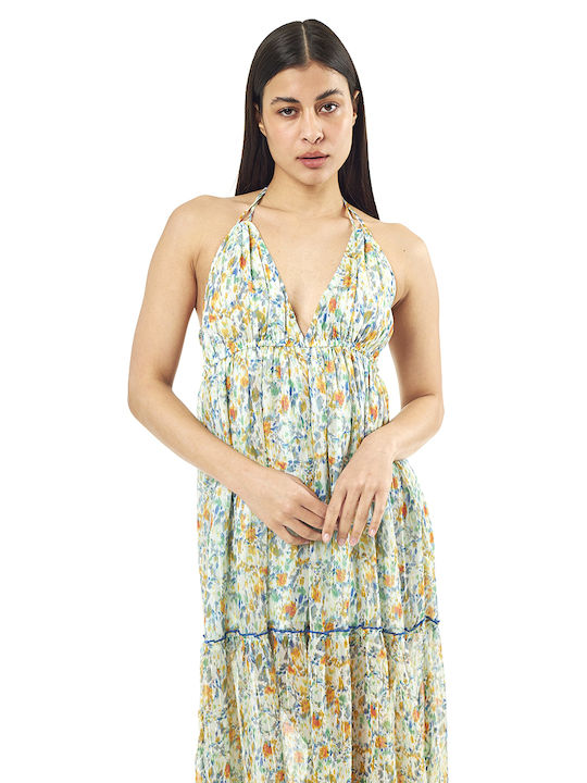 Verde Summer Maxi Dress Light Blue