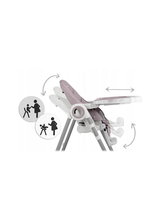 Nukido Belo Foldable Baby Highchair 3 in 1 with Adjustable Height Gray