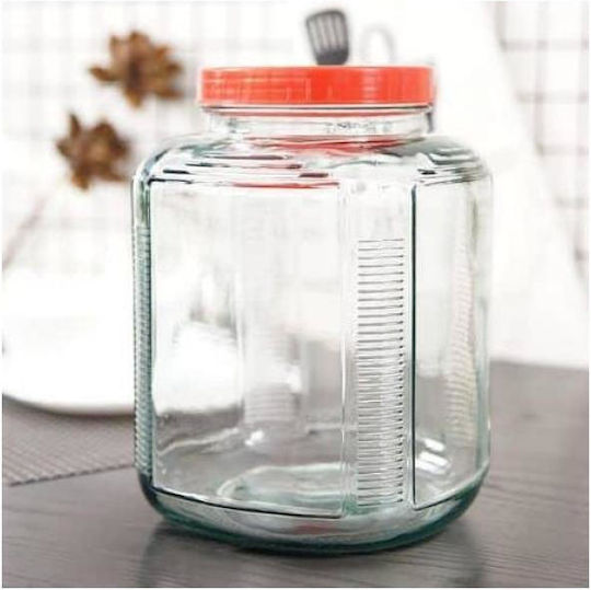 Viosarp Viosarp Allgemeine Verwendung Glas Transparentes Vasen mit Deckel 1950ml 1 Stück