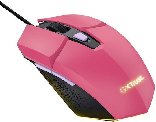 Trust GXT 109 Felox Gaming Ποντίκι 6400 DPI Ροζ