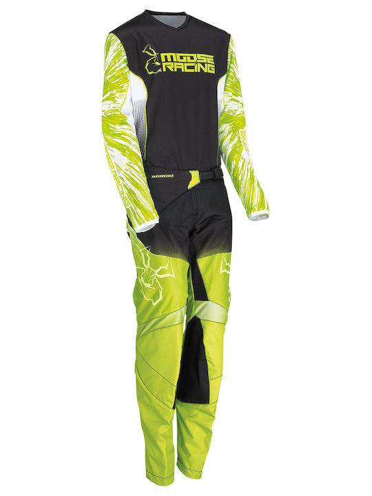 Moose Racing Agroid Copii Pantaloni Motocicletă 4 Anotimpuri Verde