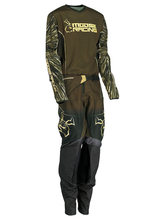 Moose Racing Agroid Copii Pantaloni Motocicletă 4 Anotimpuri Negru