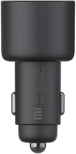 Xiaomi Car Charger Black Fast Charging with Ports: 1xUSB 1xType-C